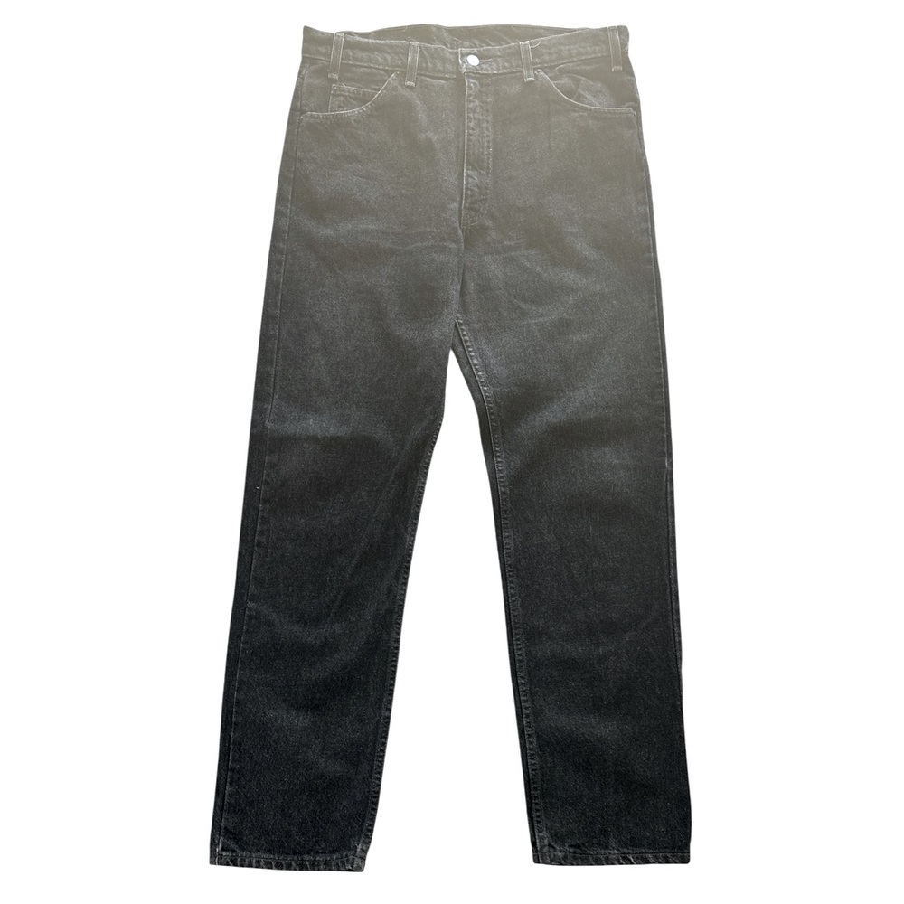 Vintage 90s Levi's 505 Men's Charcoal Black Denim Jeans USA 36X32 Straight Fit